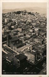 Birds Eye View Nob Hill Postcard