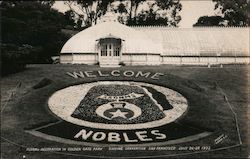 Floral Decoration in Golden Gate Park Shriner Convention Postcard