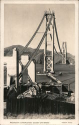 Progressive Construction Golden Gate Bridge San Francisco, CA Piggot Photo Postcard Postcard Postcard