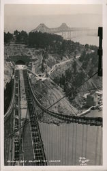 Driving Bay Bridge At Island San Francisco, CA Piggott Postcard Postcard Postcard