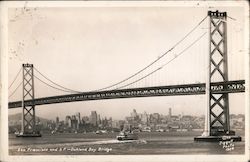 S.F.-Oakland Bay Bridge San Francisco, CA Piggott Photo Postcard Postcard Postcard