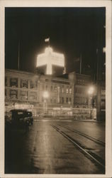 Crocker Street at Night Postcard