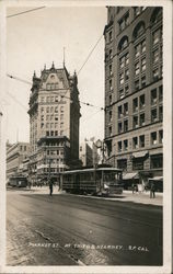 Market Street at Third and Kearney Postcard