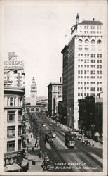 Lower Market Street, Ferry Building Postcard