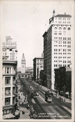 Lower Market Street, Ferry Building San Francisco, CA Piggott Postcard Postcard Postcard