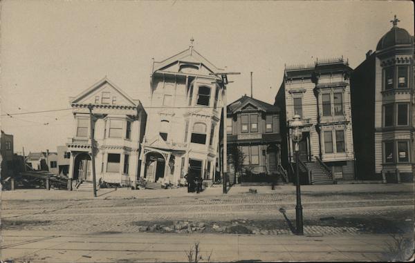 Mission District Houses after Earthquake San Francisco California