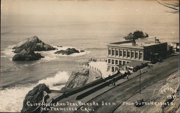 Cliff House and Seal Rocks as seen from Sutro Heights San Francisco California