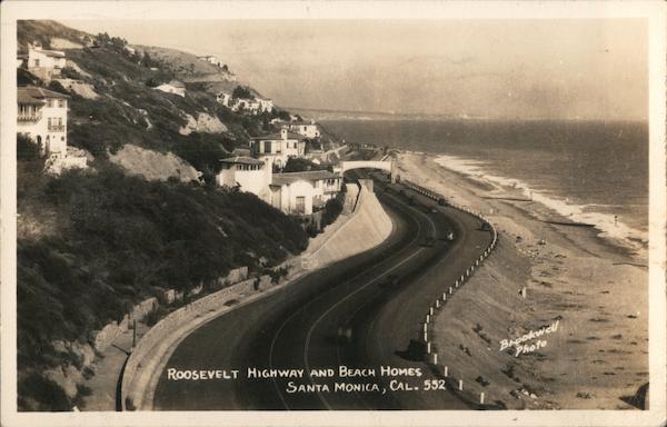 Roosevelt Highway and Beach Homes Santa Monica California