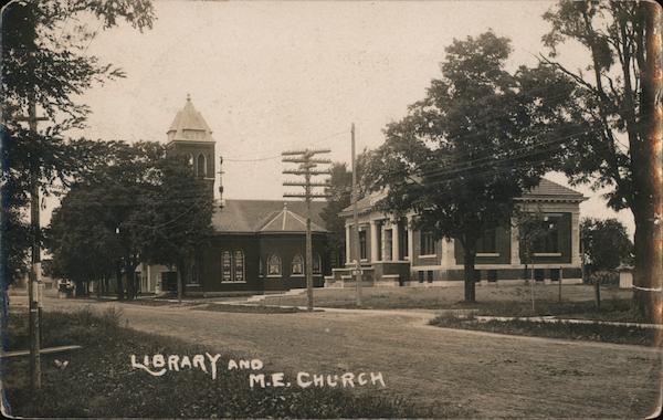 Library and ME Church Mendon Michigan