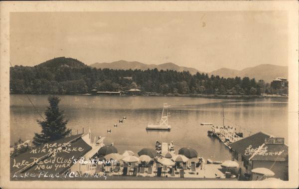 Across Mirror Lake is Lake Placid Club's Boathouse New York