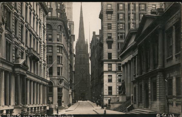 Wall Street and Trinity Church New York City Thaddeus Wilkerson