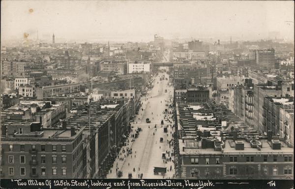 Two Miles of 125th Street, looking east from Riverside Drive New York City
