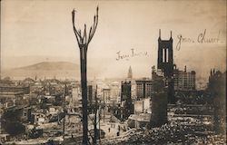 Panorama with Ferry Towers in Distance Postcard