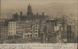 Panorama of Fire Damage Postcard