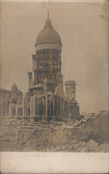 Ruins of City Hall Postcard