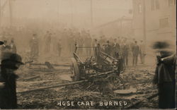 Hose Cart Burned Postcard