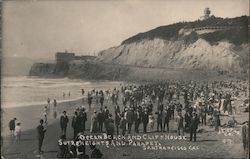 Ocean Beach and Cliff House San Francisco, CA Postcard Postcard Postcard