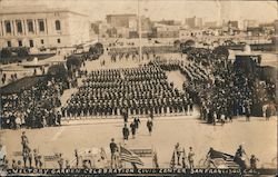 Victory Garden Celebration, Civic Center - a large military parade Postcard