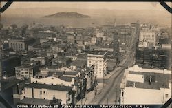 Down California Street from Nob Hill Postcard