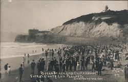 Ocean Beach and Cliff House - Sutro Heights and Parapet Postcard