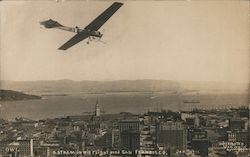 Hubert Latham in His Flight Over City, January 1911 Postcard
