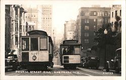 Powell Street Hill Cable Cars Postcard