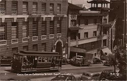 Cable Car on California Street Hill Postcard