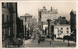 Looking Along California Street Postcard