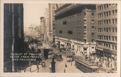 Market St. Toward Ferry from Kearny Postcard