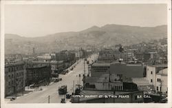 Upper Market Street & Twin Peaks Postcard