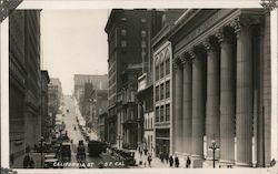 Looking Along California Street Postcard
