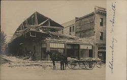 Corner of Shrewsbury and Smith after Earthquake Postcard