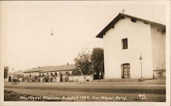 San Miguel Mission, 1797 Postcard