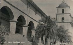 Santa Barbara Mission, 1786 Postcard