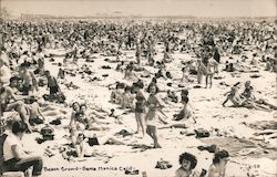 Beach Crowd, Santa Monica Beach Postcard