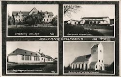 Danish Lutheran Church, Atterdag College, American Legion Hall Postcard