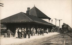 Grand Rapids & Indiana Railroad Station Postcard