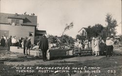 Where Baumgartner's House Stood - Tornado August 20, 1928 Postcard