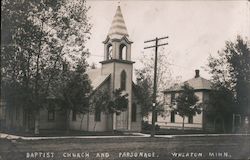 Baptist Church and Parsonage Postcard
