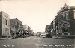 Tenth Street Worthington, MN Postcard Postcard Postcard