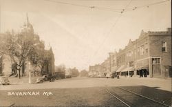 Street Scene Savannah, MO Postcard Postcard Postcard