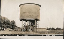 Water Tank Milford, NE Postcard Postcard Postcard