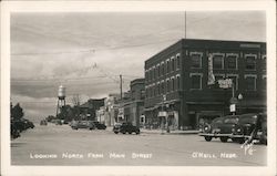 Looking North from Main Street Postcard