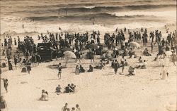 Beach Scene Long Beach, NY Postcard Postcard Postcard