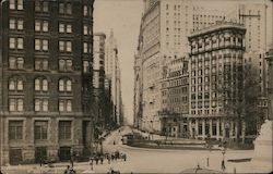 Broadway North, streetscene of skyscrapers New York City, NY Thaddeus Wilkerson Postcard Postcard Postcard