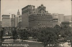 Battery Park and Lover New York Postcard