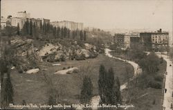 Morningside Park, Looking North from 110th Street, Elevated Station Postcard