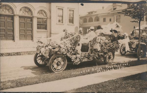 Decorated Autos - Rose Festival 1910 Portland Oregon