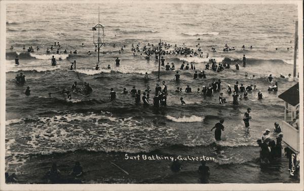 Surf Bathing Galveston Texas Edworthy