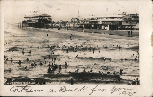 Galveston's Famous Surf Bathing Texas